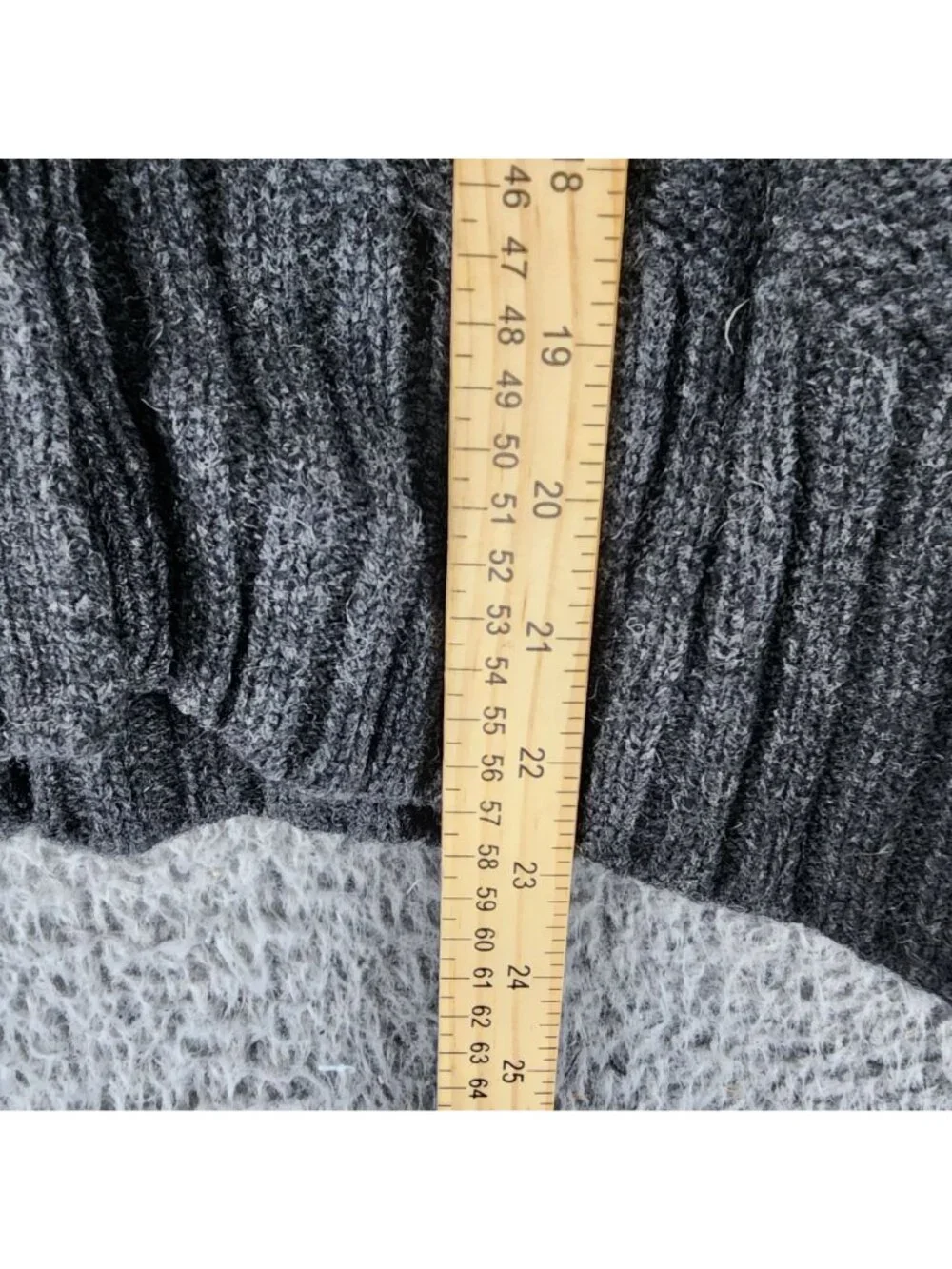 Rosanna Sweater Womens Large Petite Gray Lambs Wool Button Up Cardigan